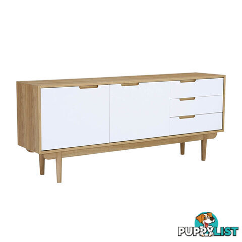 NAKULA Sideboard 180cm - Natural & White - 346023 - 9334719012162