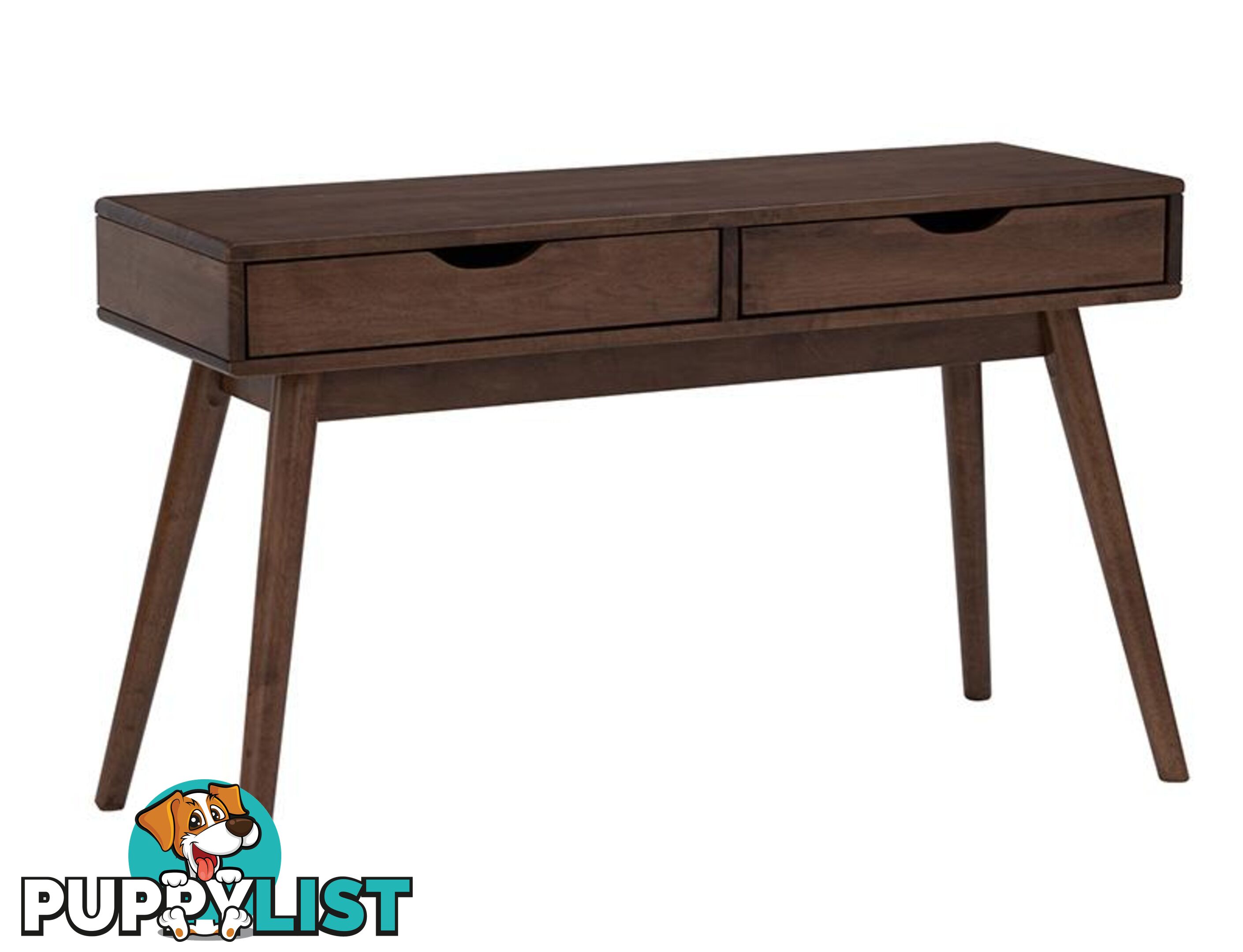 LAMAR Console Table with 2 Drawers 122cm - Walnut - 134044 - 9334719000602