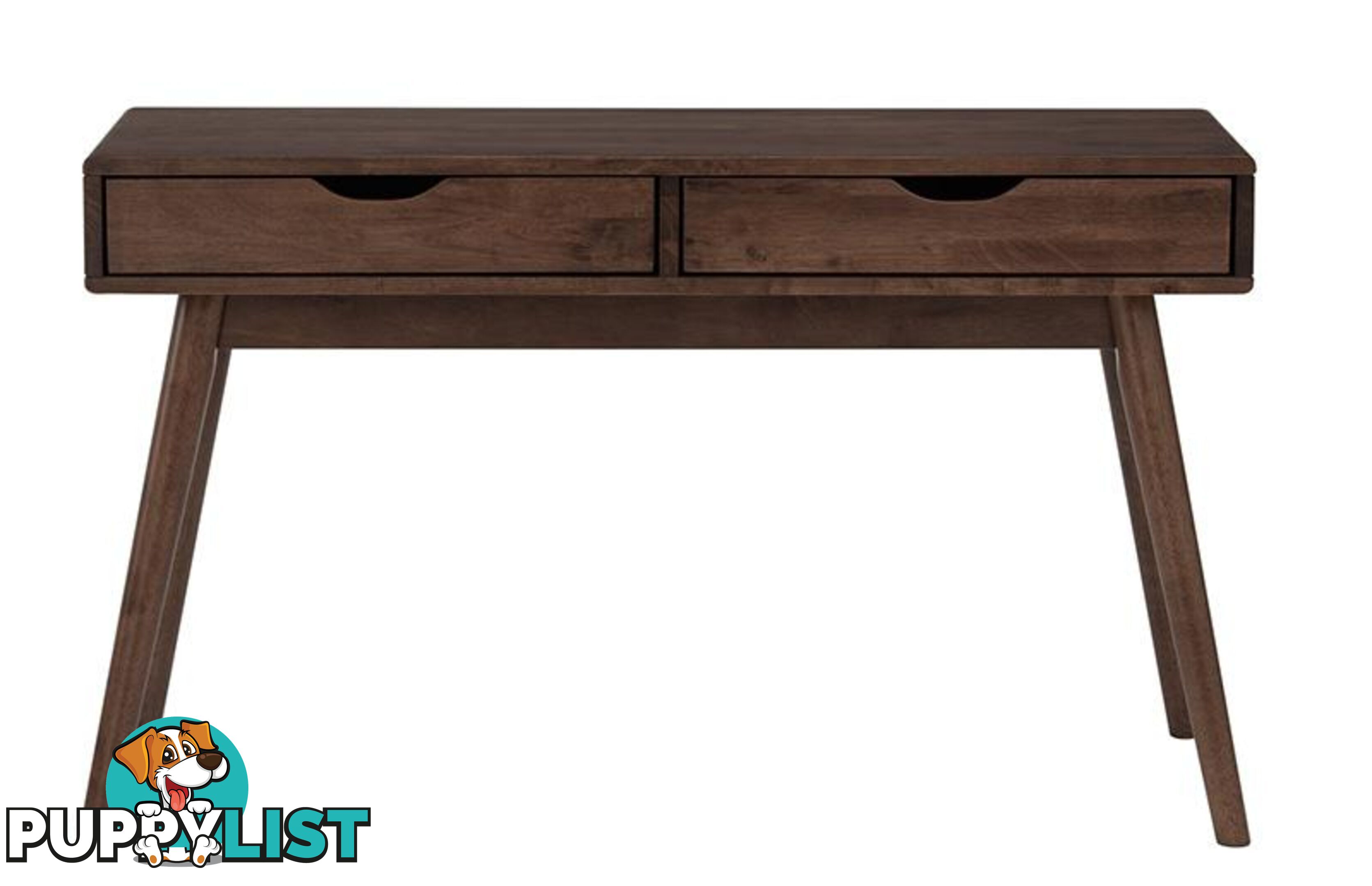 LAMAR Console Table with 2 Drawers 122cm - Walnut - 134044 - 9334719000602