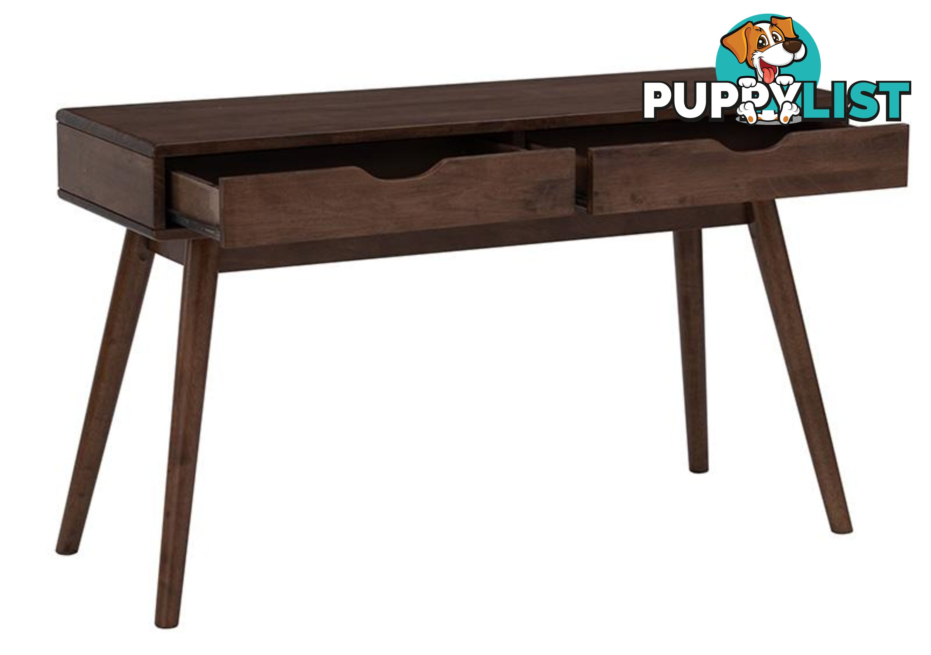 LAMAR Console Table with 2 Drawers 122cm - Walnut - 134044 - 9334719000602