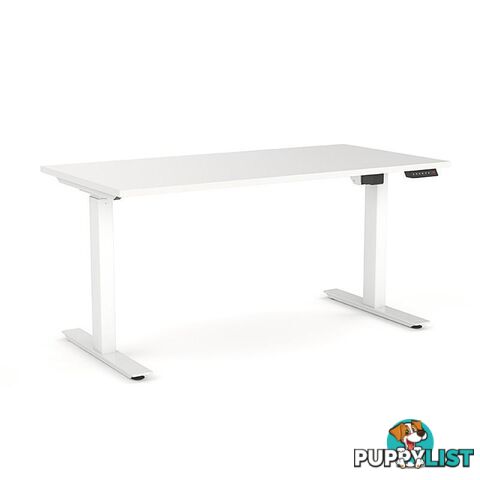 AGILE PRO Electric 2 Column Sit Standing Desk - 1200mm to 1800mm - Oak & White - OG_AGE2SSD150