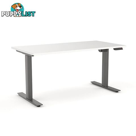 AGILE PRO Electric 2 Column Sit Standing Desk - 1200mm to 1800mm - Oak & White - OG_AGE2SSD150