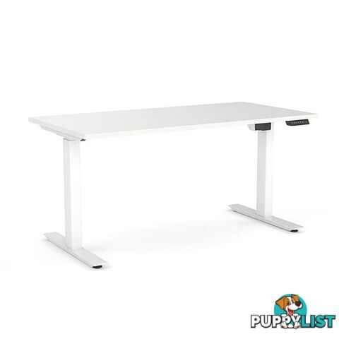 AGILE PRO Electric 2 Column Sit Standing Desk - 1200mm to 1800mm - Oak & White - OG_AGE2SSD142