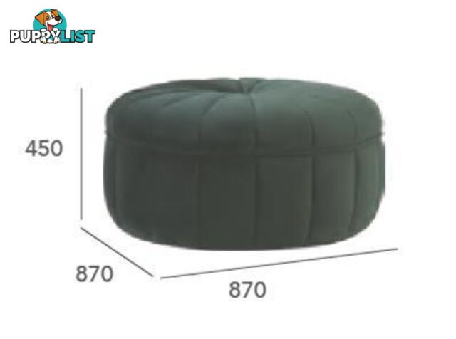 PROBE Ottoman 87cm - Dark Green Colour - 236043 - 9334719007113