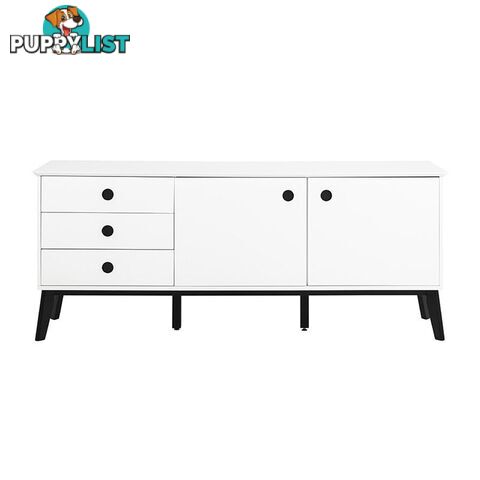 SABINE Sideboard 180cm - White/Black - AC-91721-2 - 5705994999648