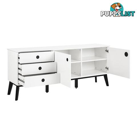 SABINE Sideboard 180cm - White/Black - AC-91721-2 - 5705994999648