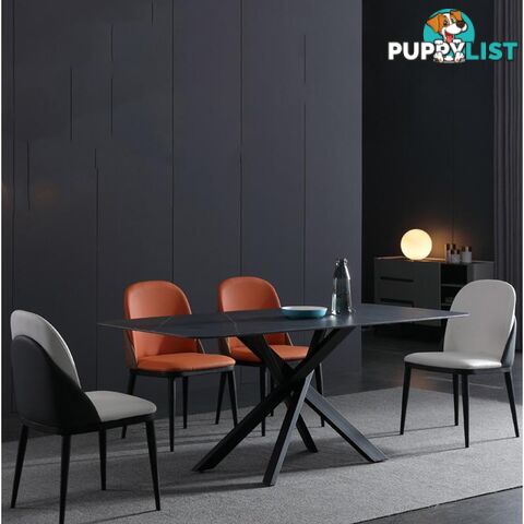 KIANA Sintered Stone Dining Table - 180cm - Black - WF-PL002 - 9334719009889