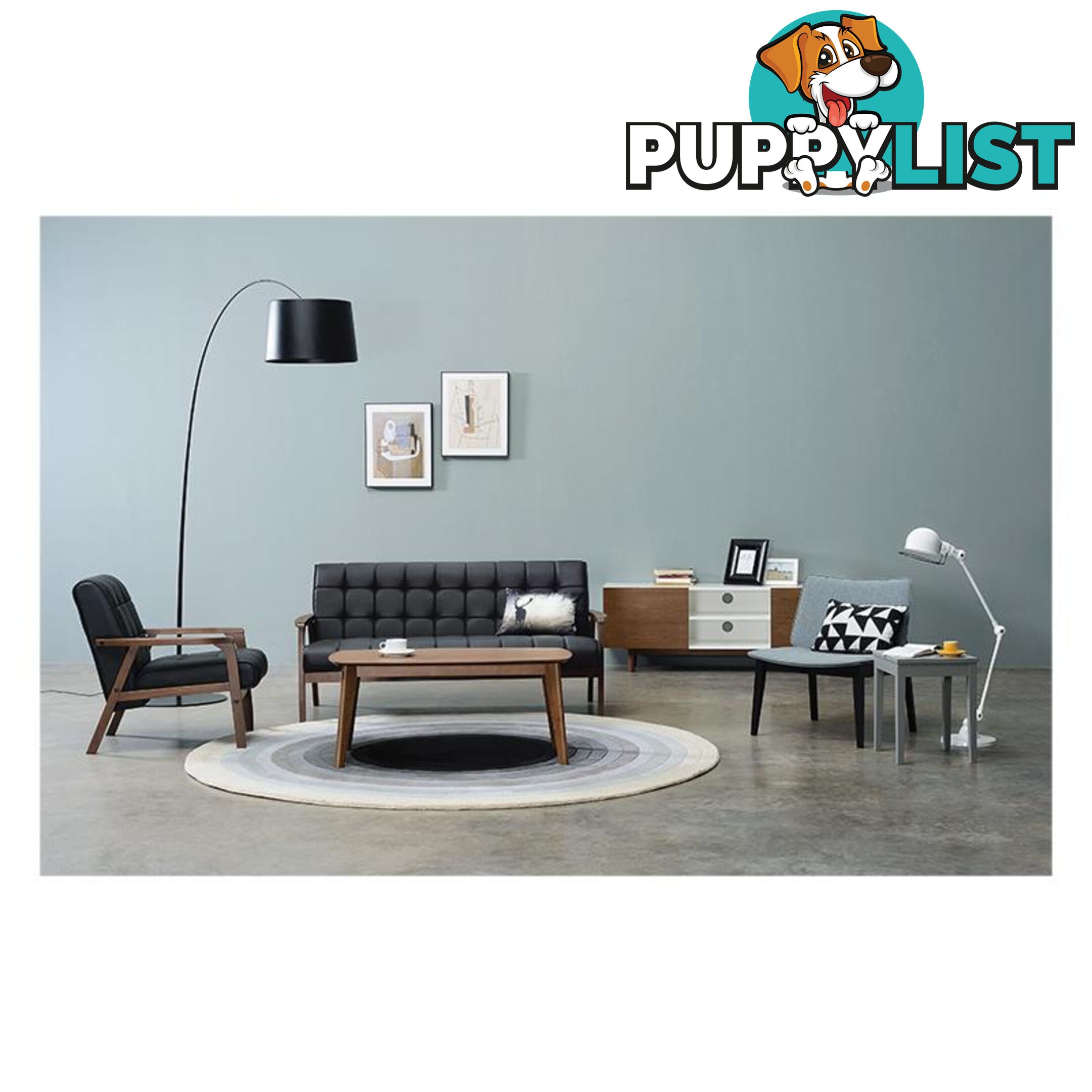 TUCSON 3 Seater Sofa in Black - 233035 - 9334719006796