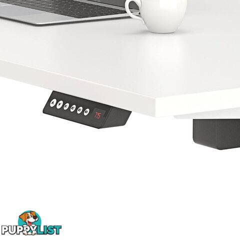 AGILE PRO Electric 2 Column Sit Standing Desk - 1200mm to 1800mm - White & White - OG_AGE2SSD163