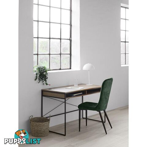 RIVOLI Study Desk 120cm -  Natural & Black - 43331020 - 5704745097053