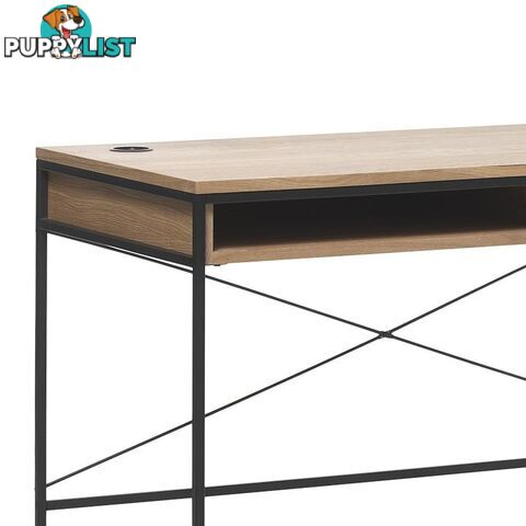 RIVOLI Study Desk 120cm -  Natural & Black - 43331020 - 5704745097053