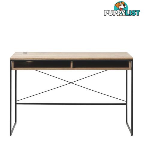 RIVOLI Study Desk 120cm -  Natural & Black - 43331020 - 5704745097053