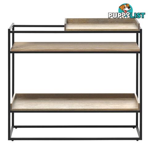 RIVOLI Display Unit Console 90cm - Natural Oak / Black - 42051020 - 5704745096902