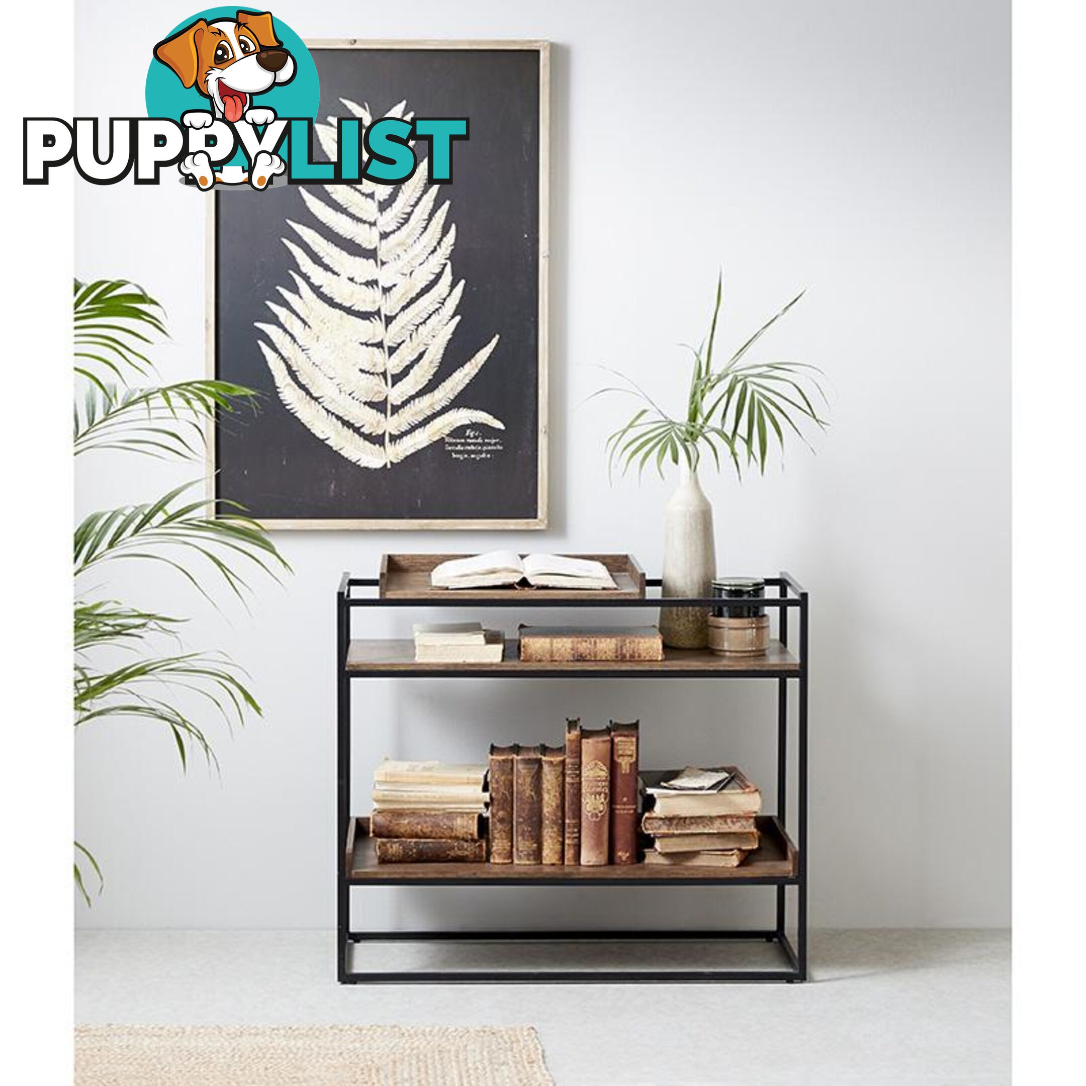 RIVOLI Display Unit Console 90cm - Natural Oak / Black - 42051020 - 5704745096902