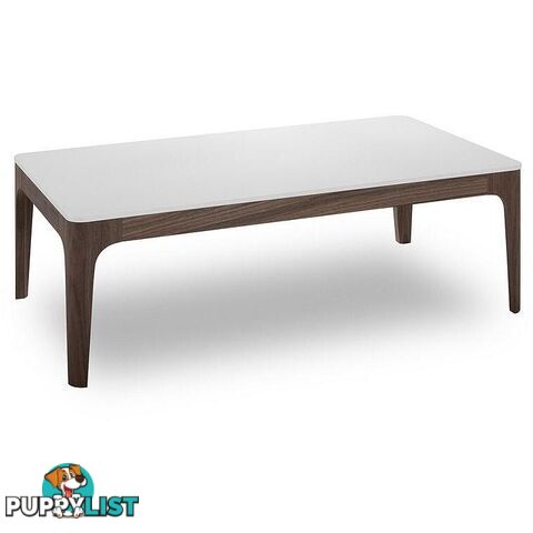 LEX Coffee Table - 120cm - White + Walnut - DI-J5619 - 9334719001760