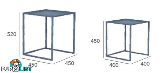 CARIAD Nest of 2 Tables  - White - 130020 - 9334719004648