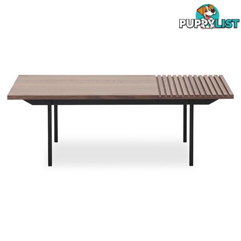 TOZZI Rectangular Coffee Table 120cm - Walnut & Black - DI-J5810A - 9334719010670