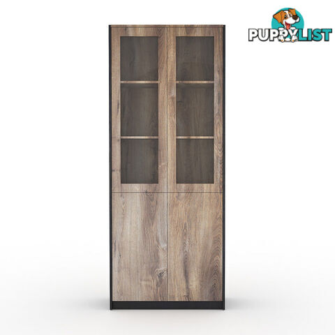 KELLEN 2 Door Display Unit 80cm - Warm Oak - WF-MS2508 - 9334719011882