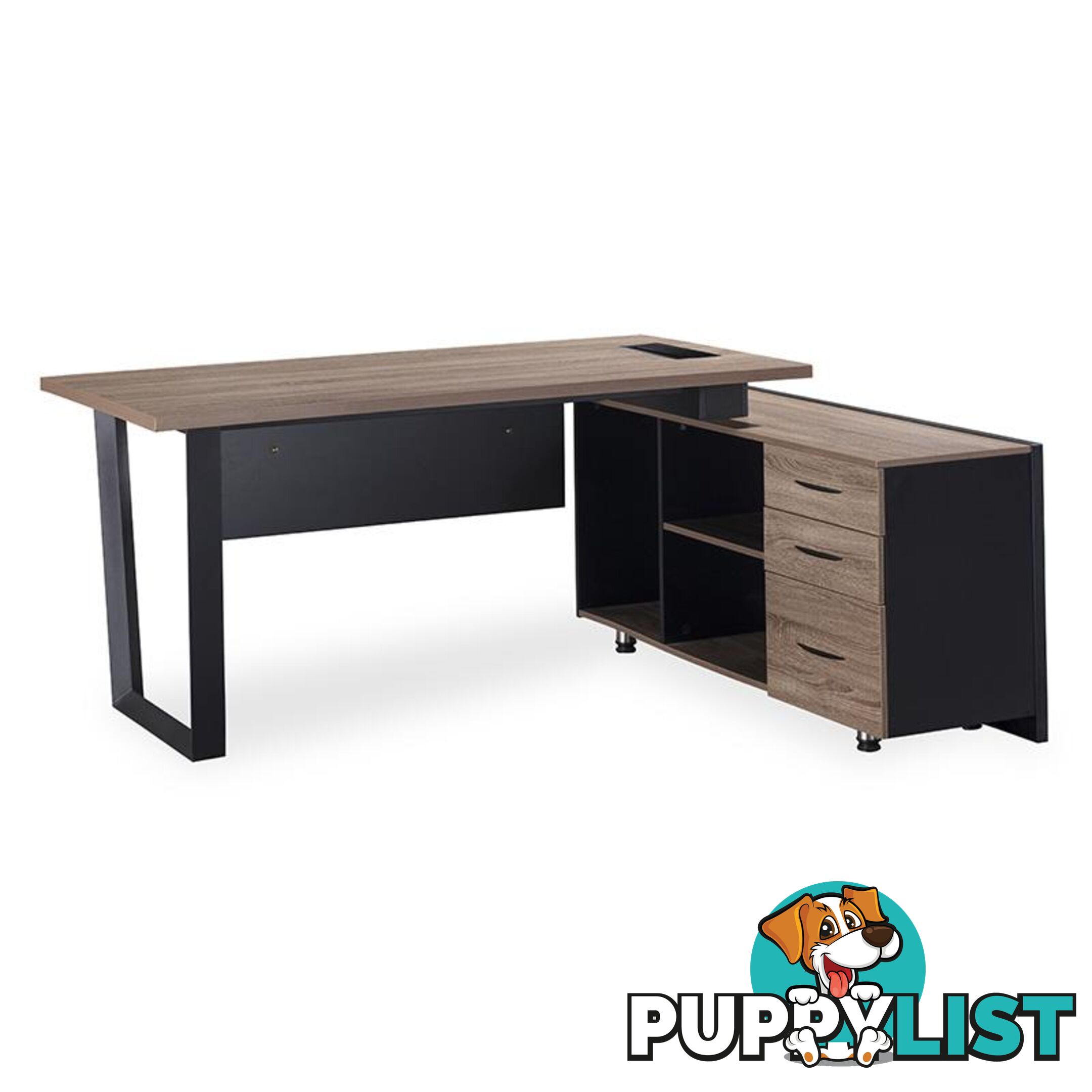 ADRIANO Executive Office Desk with Right Return 1.8M - Light Brown - WF-EW003-R - 9334719003832