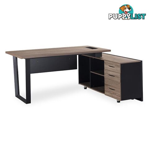 ADRIANO Executive Office Desk with Right Return 1.8M - Light Brown - WF-EW003-R - 9334719003832