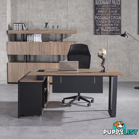 ADRIANO Executive Office Desk with Right Return 1.8M - Light Brown - WF-EW003-R - 9334719003832