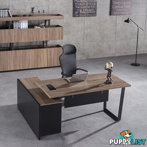 ADRIANO Executive Office Desk with Right Return 1.8M - Light Brown - WF-EW003-R - 9334719003832