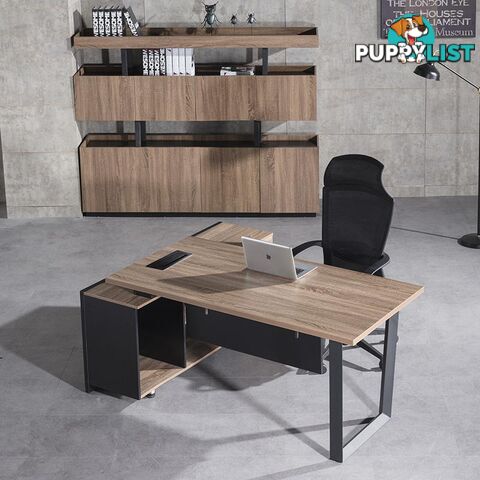 ADRIANO Executive Office Desk with Right Return 1.8M - Light Brown - WF-EW003-R - 9334719003832