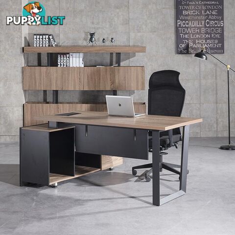 ADRIANO Executive Office Desk with Right Return 1.8M - Light Brown - WF-EW003-R - 9334719003832