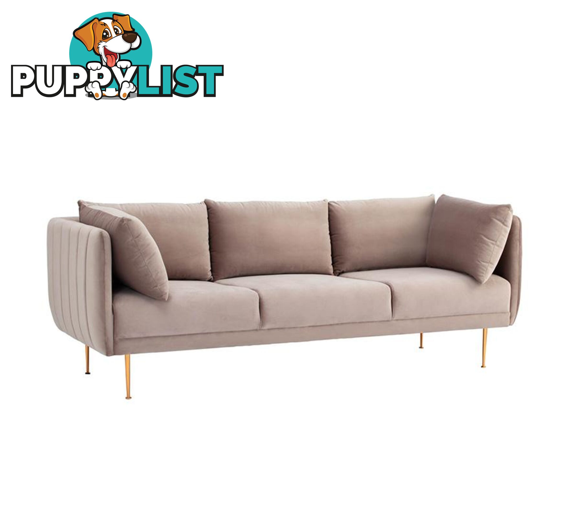 SUPRA 3 Seater Sofa - Burlywood Colour - 233122 - 9334719002323