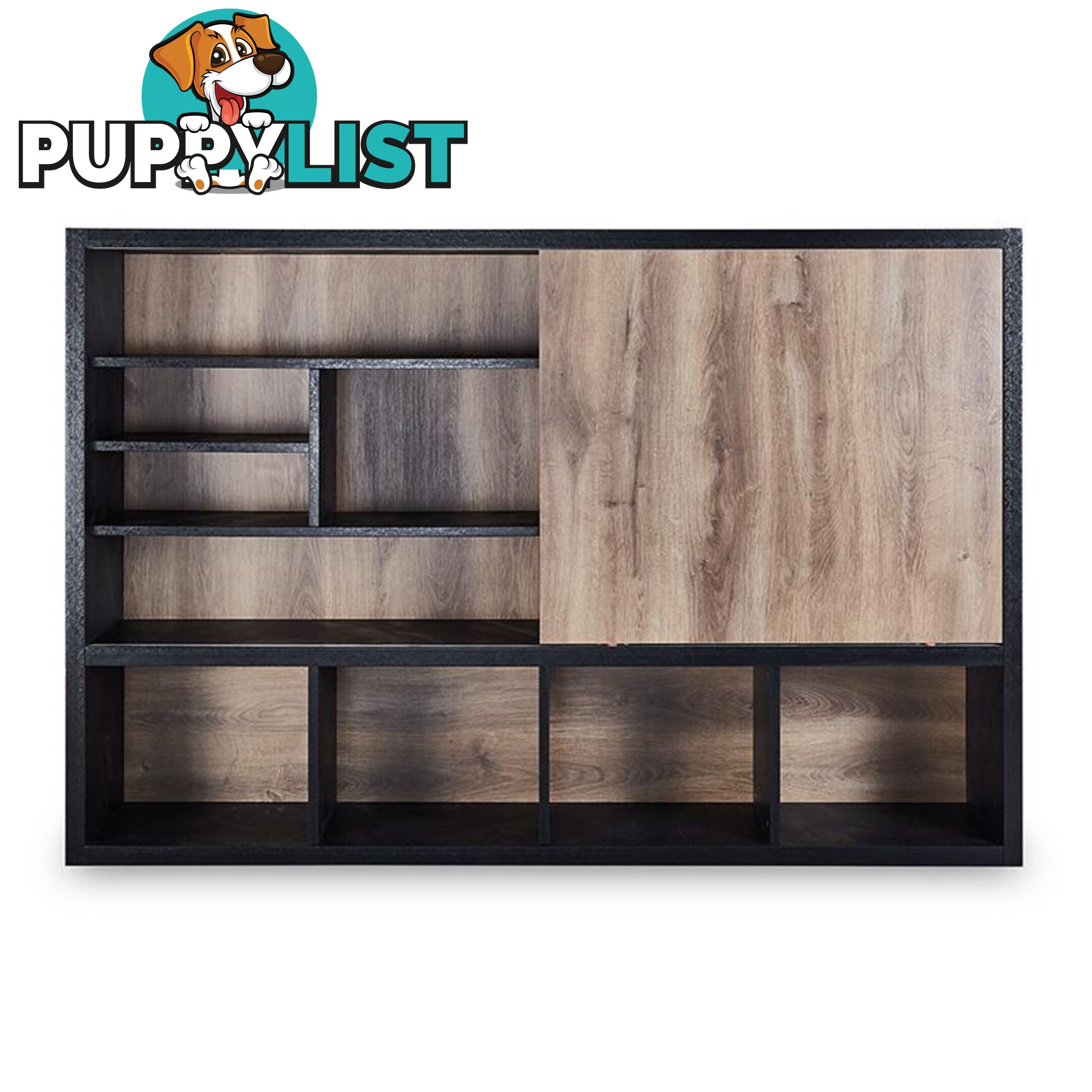 DAXTON Display Unit 2.4M - Warm Oak & Black - WF-NS2810 - 9334719004211