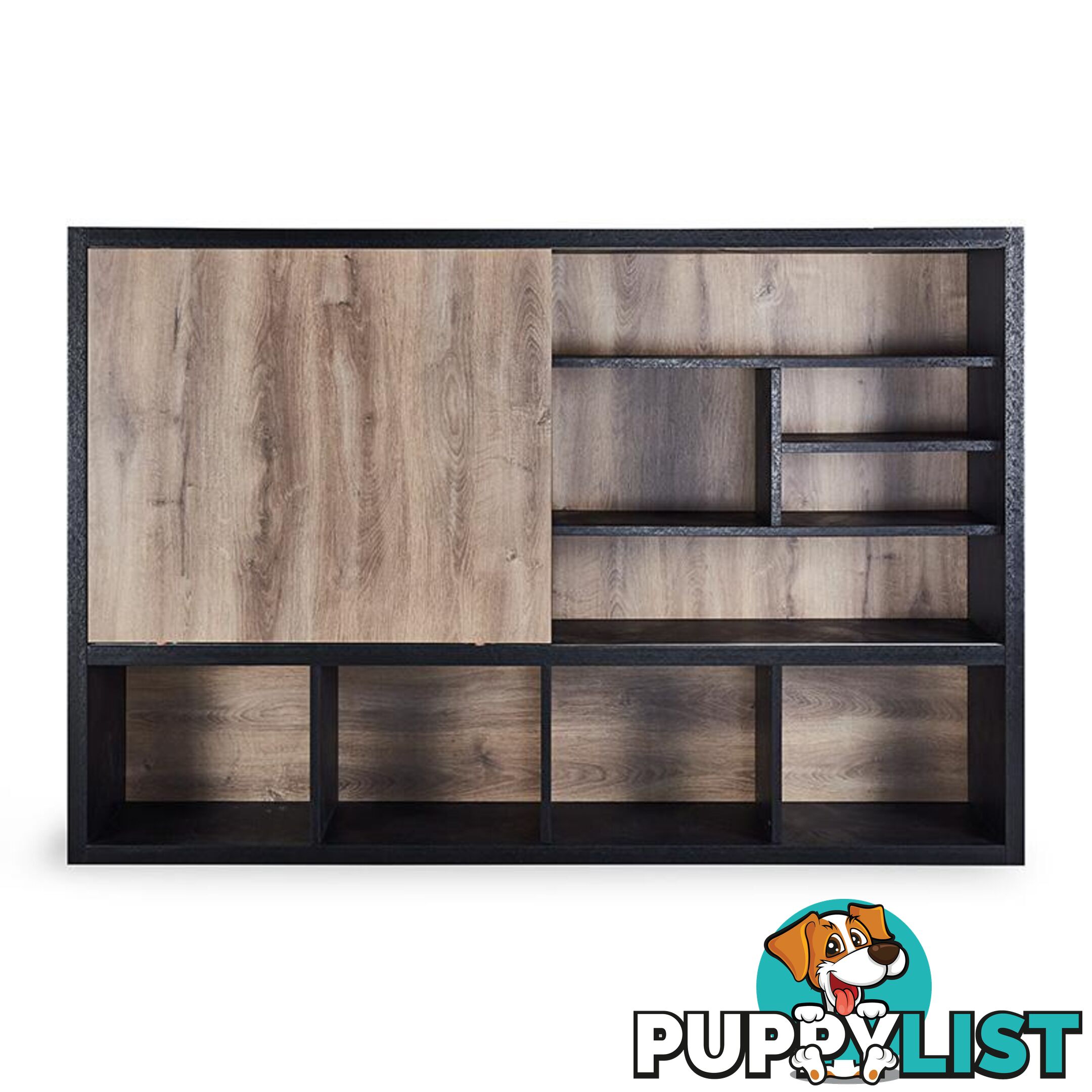 DAXTON Display Unit 2.4M - Warm Oak & Black - WF-NS2810 - 9334719004211