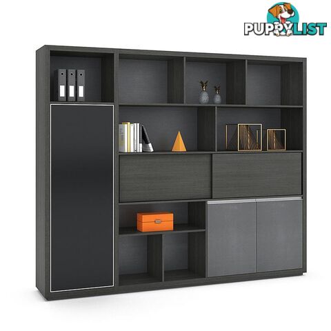 MATEES Display Unit 2.4M - Grey/ Brown - DF-BJSS0224 - 9334719010069