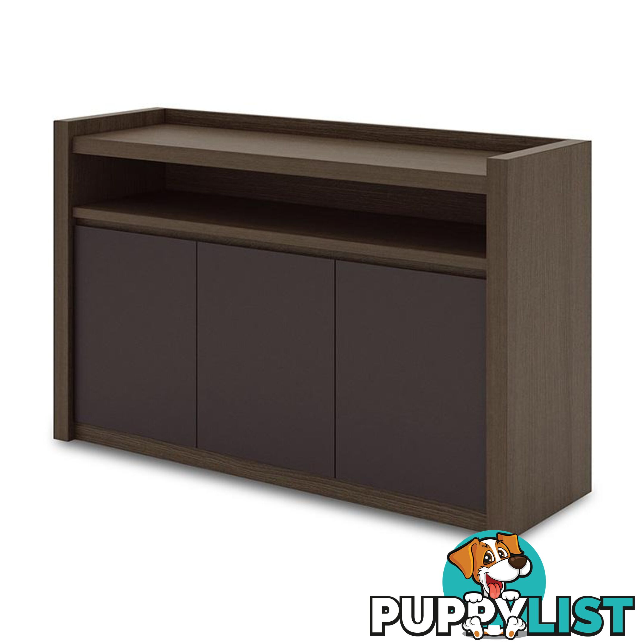 CARTER Credenza/ Sideboard  1.3M - Coffee & Grey - MF-22UKD011 - 9334719001272