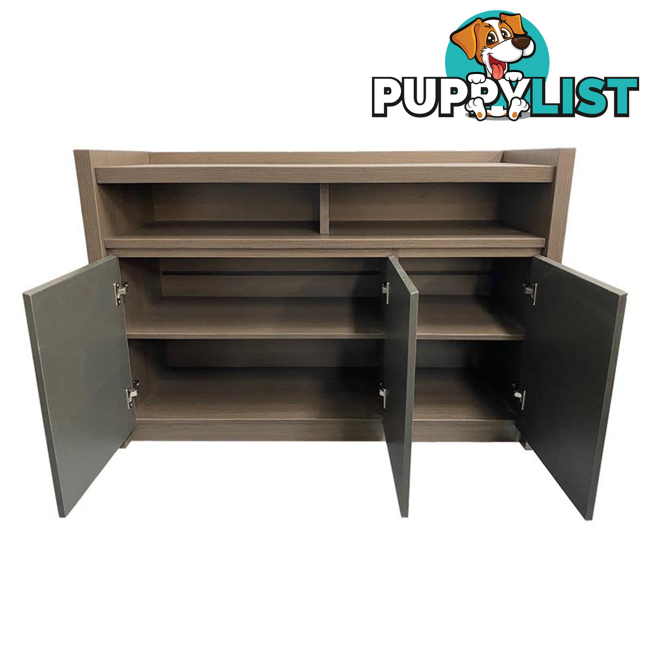 CARTER Credenza/ Sideboard  1.3M - Coffee & Grey - MF-22UKD011 - 9334719001272