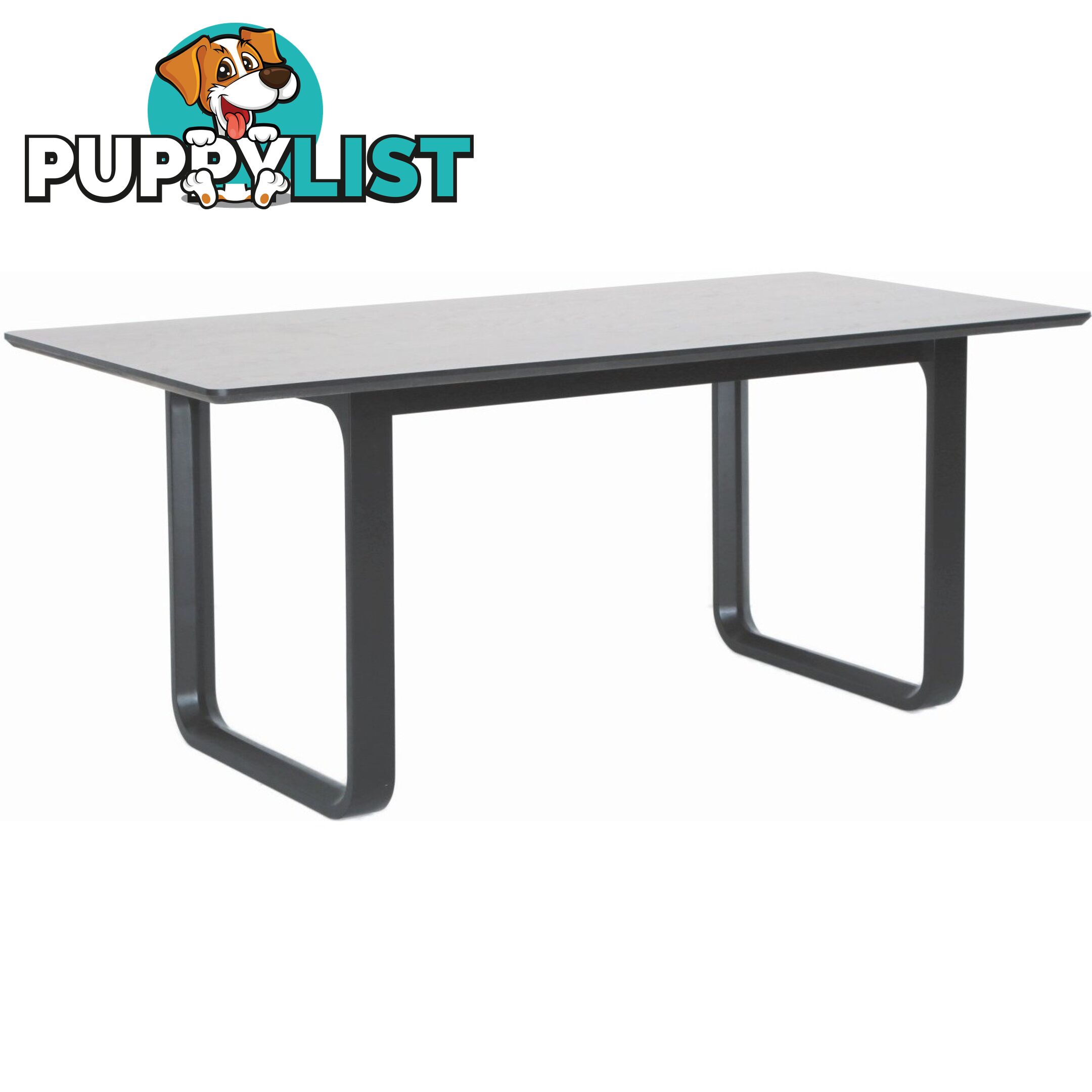 ULMER Dining Table 180cm - Black Ash & White Grey - ULMER18_DT114-164 - 9334719003566