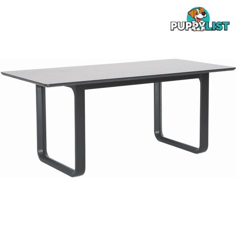 ULMER Dining Table 180cm - Black Ash & White Grey - ULMER18_DT114-164 - 9334719003566