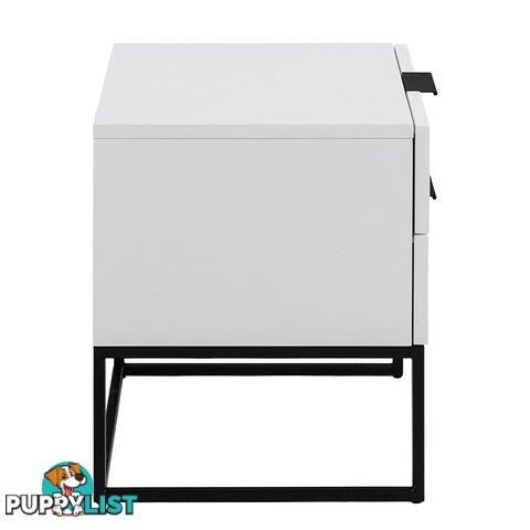 SVANA Bedside Table 40cm - White & Black - AC-0000094124 - 5713941207333