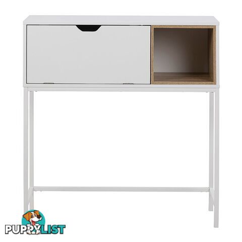 BATLEY Study Desk Console 91.5cm - White & Natural - AC-0000081946 - 5713941068095