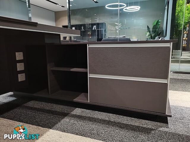 MATEES Executive Desk Reversible  2.0M - Grey/ Brown - DF-BJSD1120 - 9334719010342