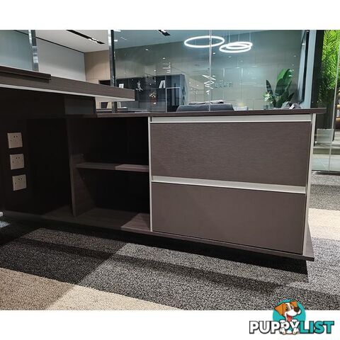 MATEES Executive Desk Reversible  2.0M - Grey/ Brown - DF-BJSD1120 - 9334719010342