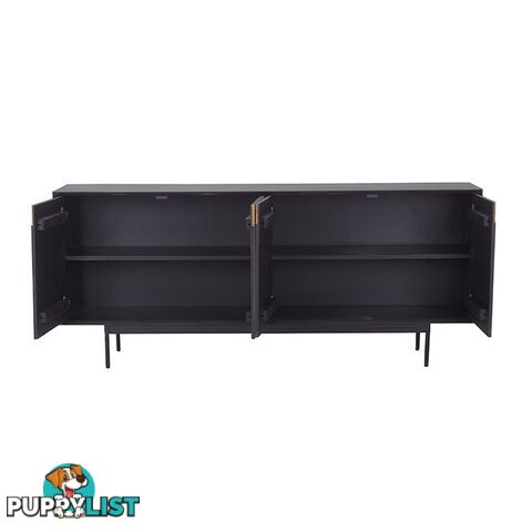 RADLEY Sideboard 180 cm Solid Mango Wood - Natural & Black - LX-2104 - 9334719011943