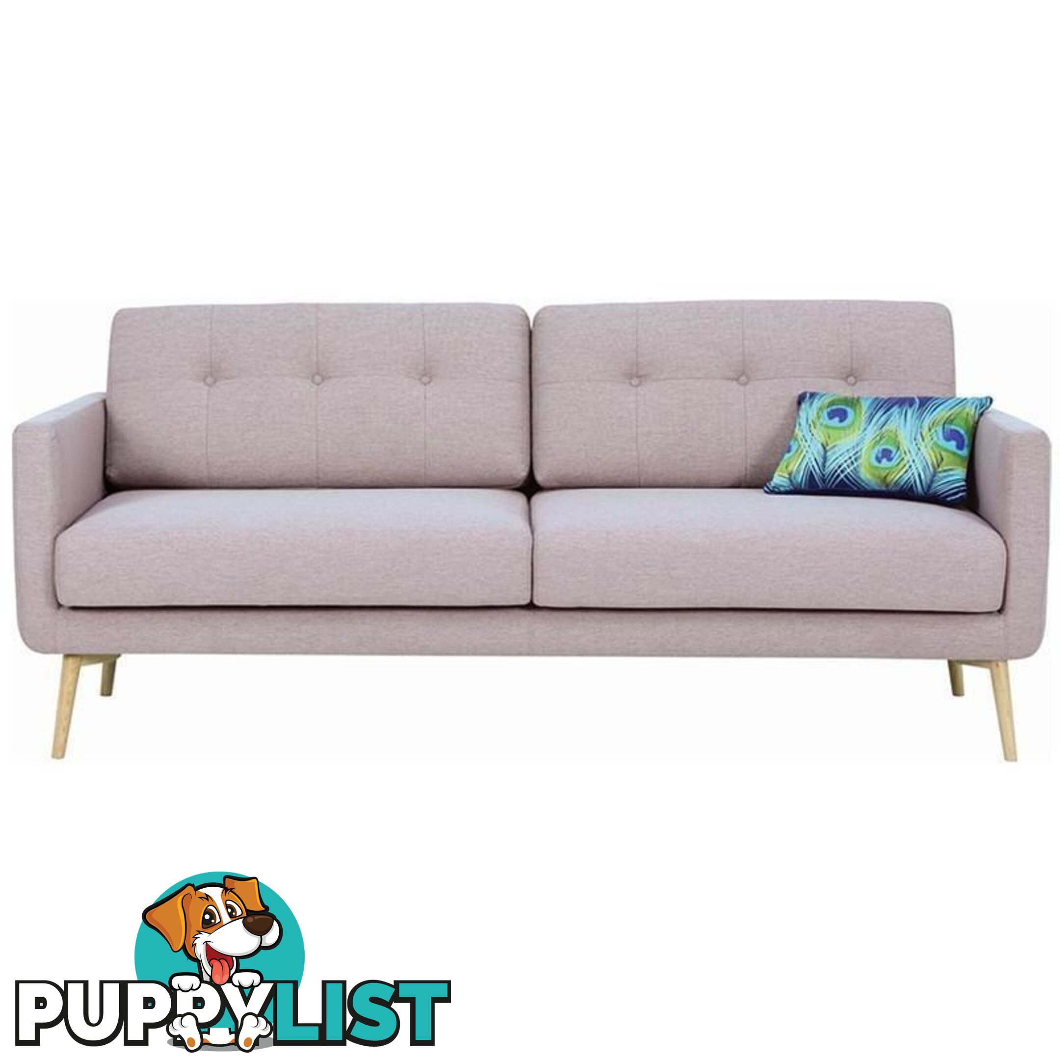 STREAM 3 Seater Sofa - Oak Brown - Royaal Range - 233020 - 9334719006758