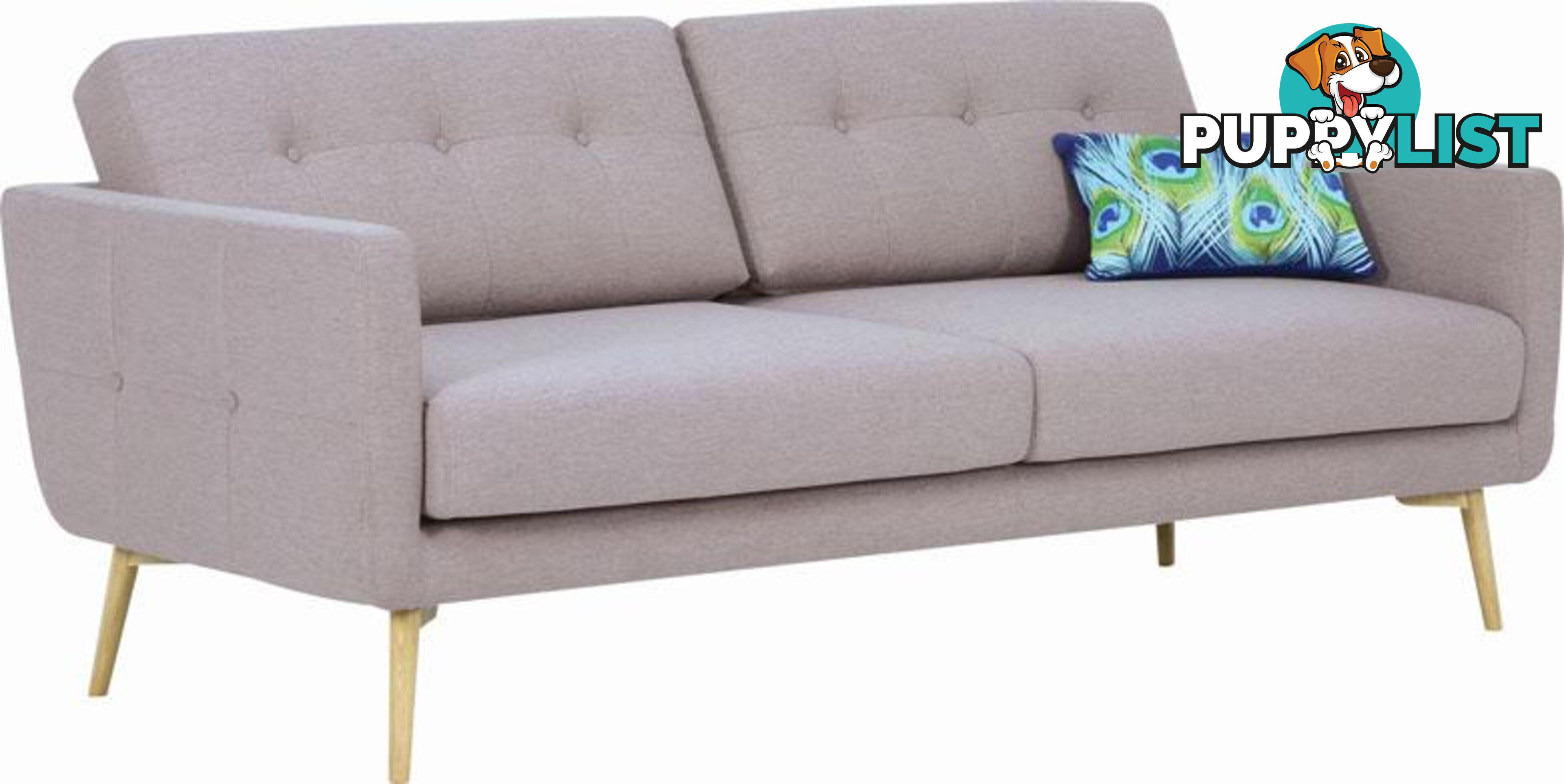 STREAM 3 Seater Sofa - Oak Brown - Royaal Range - 233020 - 9334719006758