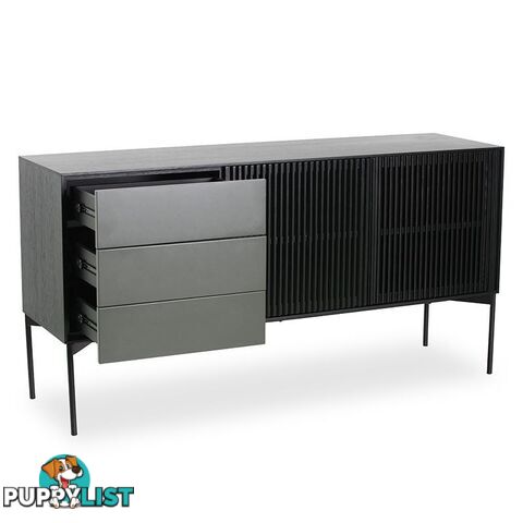 SEGAN Sideboard 160cm - Black - DI-J9695 - 9334719002019