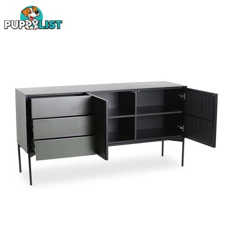 SEGAN Sideboard 160cm - Black - DI-J9695 - 9334719002019