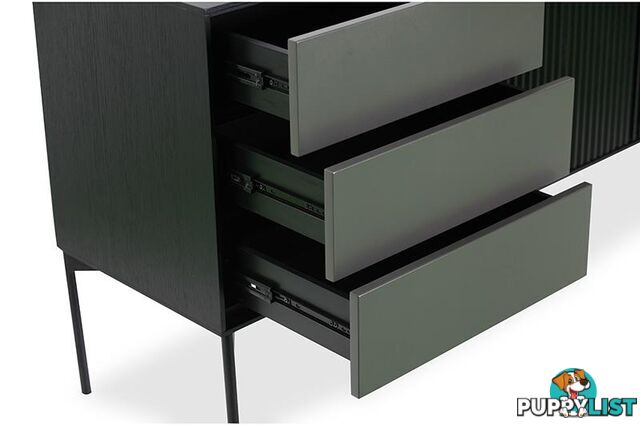 SEGAN Sideboard 160cm - Black - DI-J9695 - 9334719002019