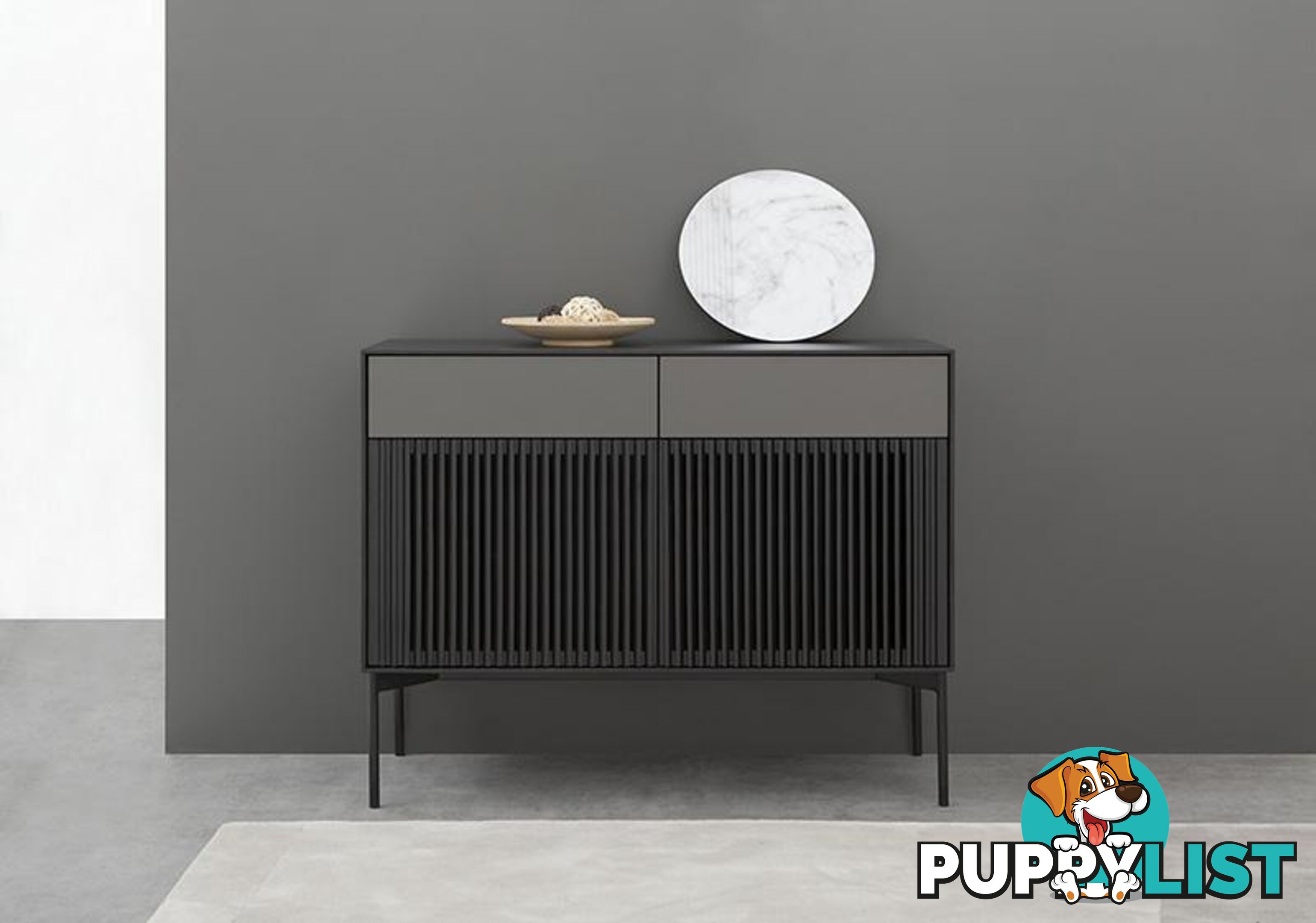 SEGAN Sideboard 110cm - Black - DI-J9696 - 9334719002026