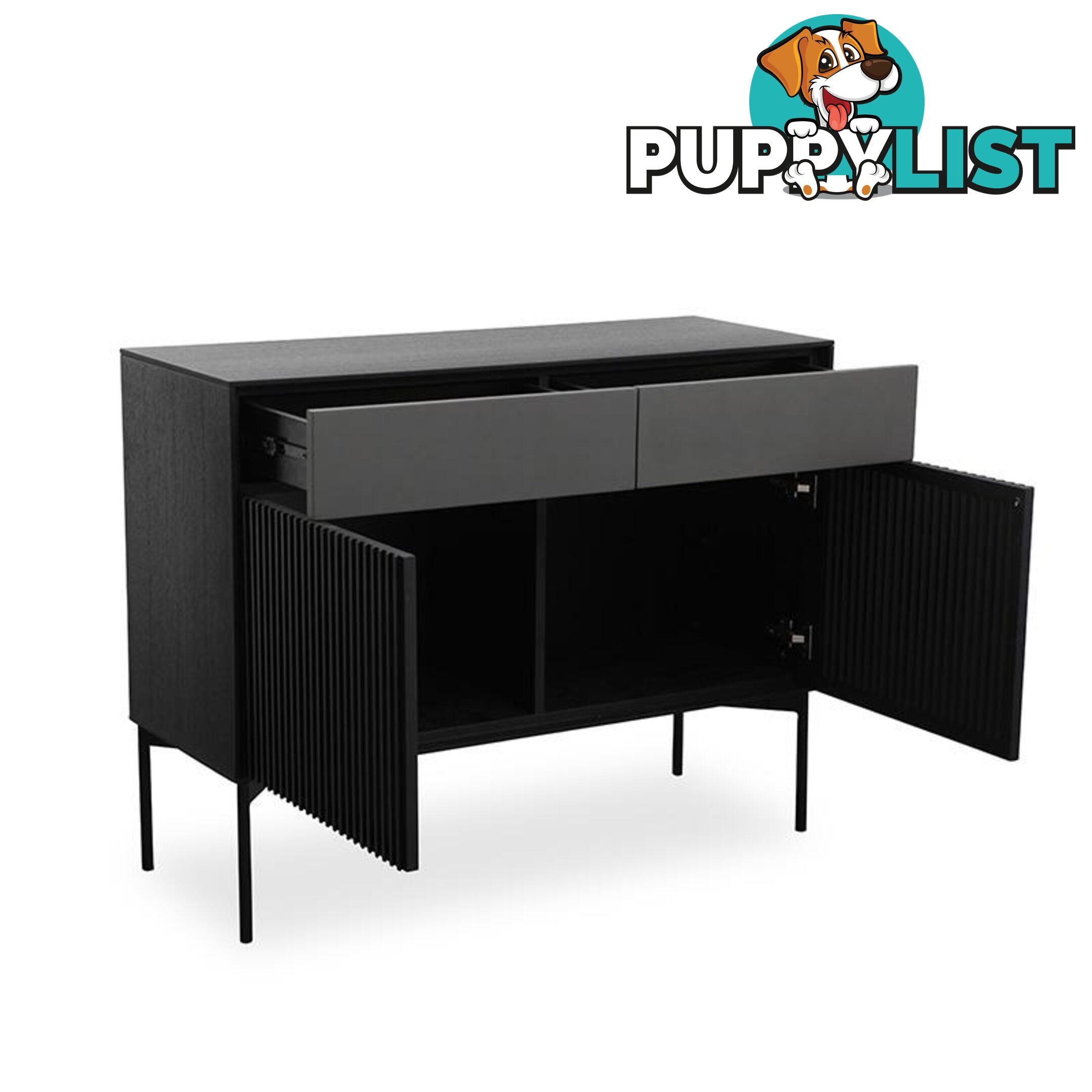 SEGAN Sideboard 110cm - Black - DI-J9696 - 9334719002026