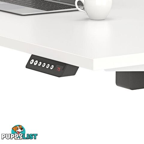 AGILE PRO Electric 2 Column Sit Standing Desk - 1200mm to 1800mm - White & Black - OG_AGE2SSD148