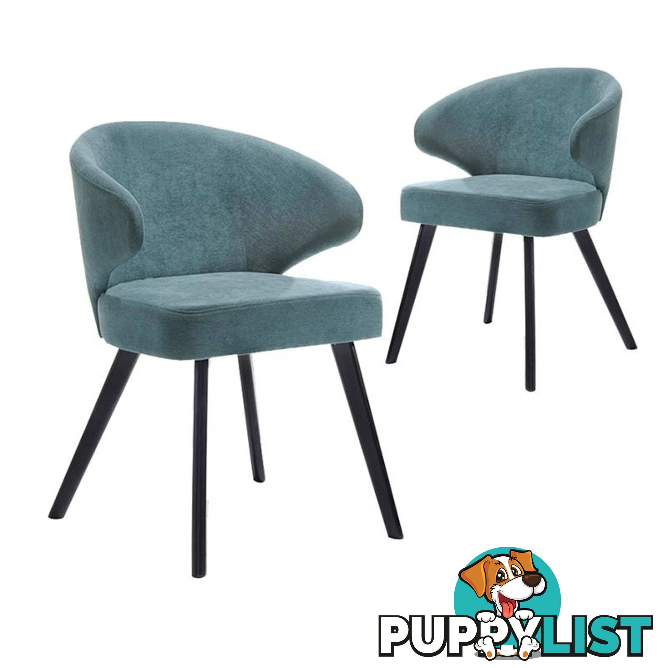 ANNIKA Dining Chair - Teal & Black - MI-C629 - 9334719006673